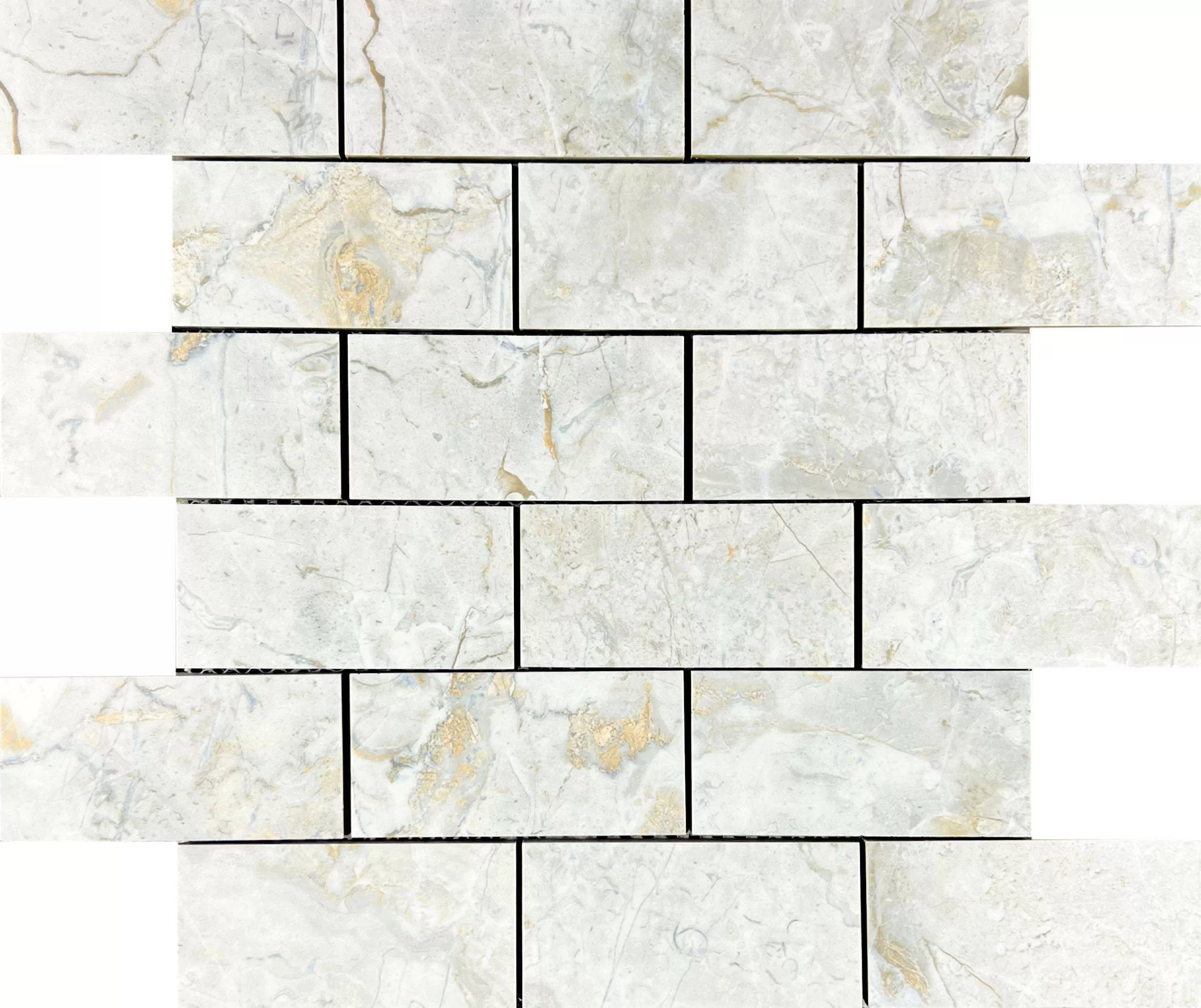 Мозаика Mosaic Lumix White Brick Bone 346x297