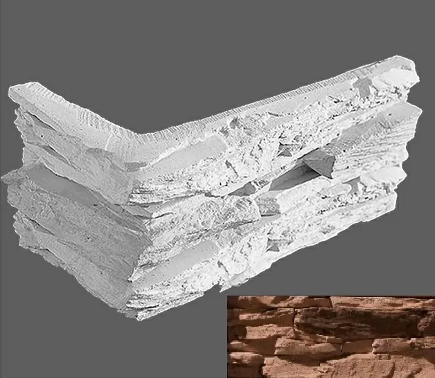 Искусственный камень Угловой элемент Леонардо 890 20/10x10x3,5