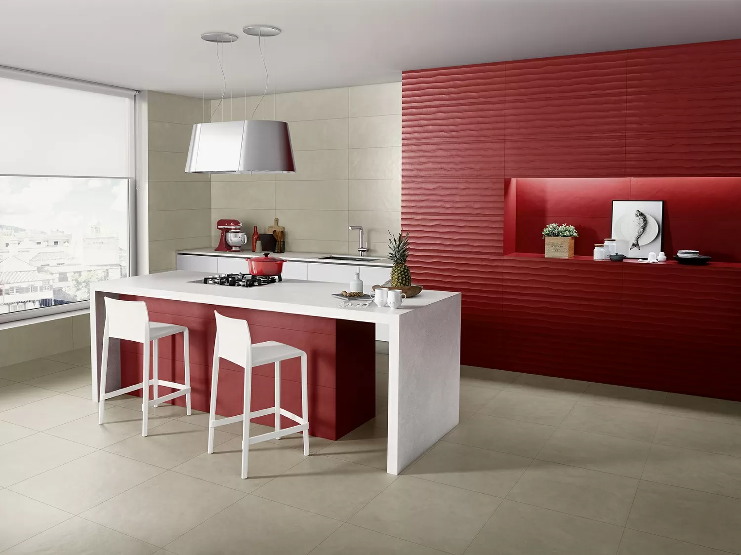 Плитка Waterfall White Matt Ret 35x100