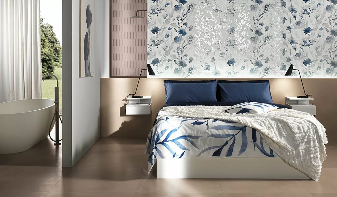 Плитка fQDC Milano Mood Flower Blu RT 50x120