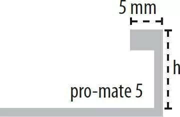 Профили и пороги B71132004 Pro-mate 5 Chromed brass 5x11x2500