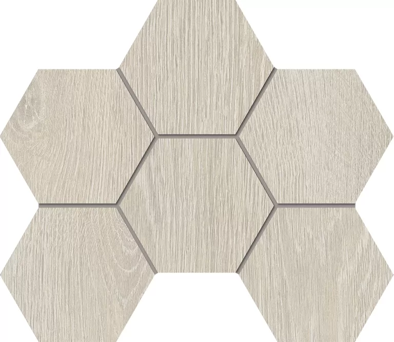 Мозаика Мозаика KW00 Kraft Wood Nordic Hexagon структурированный 25x28,5
