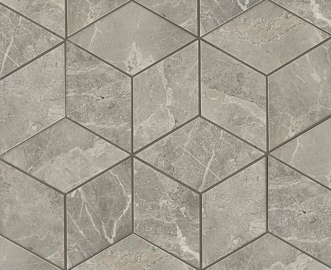 Мозаика ADVO Marvel Grey Fleury Mos. Esagono Lapp 30х35