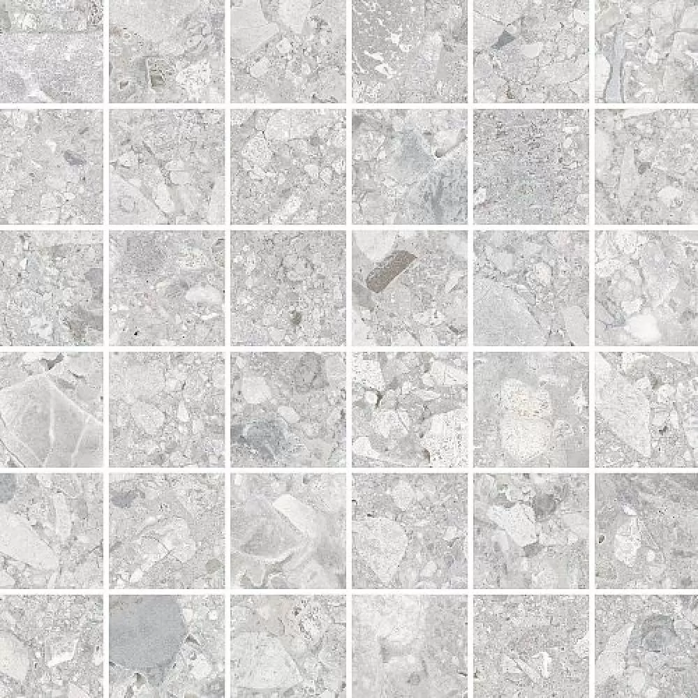 Мозаика K9474338R001VTE0 Ceppostone Мозаика Серый Матовый R10B 7Рек 5x5 30х30