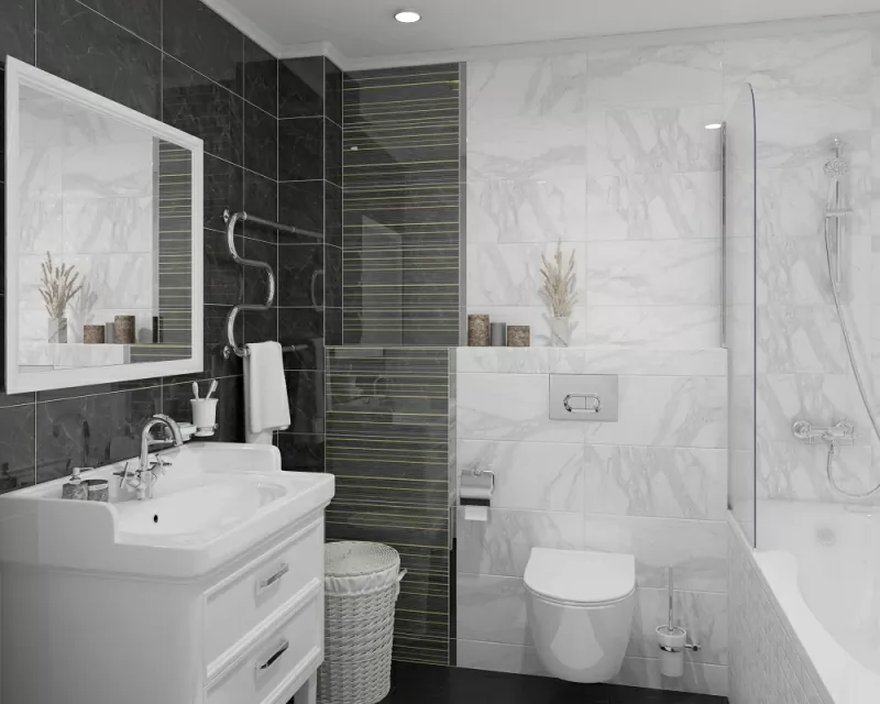 Плитка Декор Olimpus Grand белый 25х50