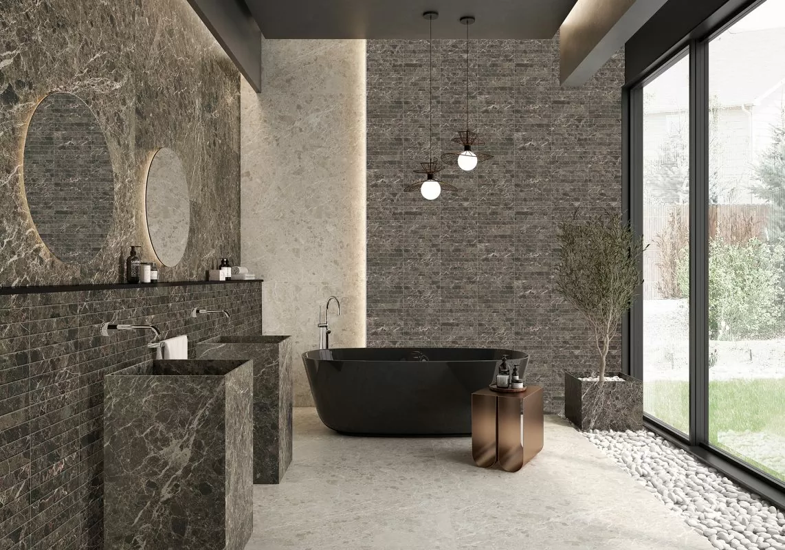 Плитка Capri Brick Black Mix 35x35