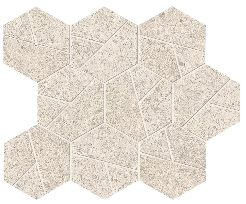 Мозаика A67I Boost Stone White Mosaico Hex 25x28,5