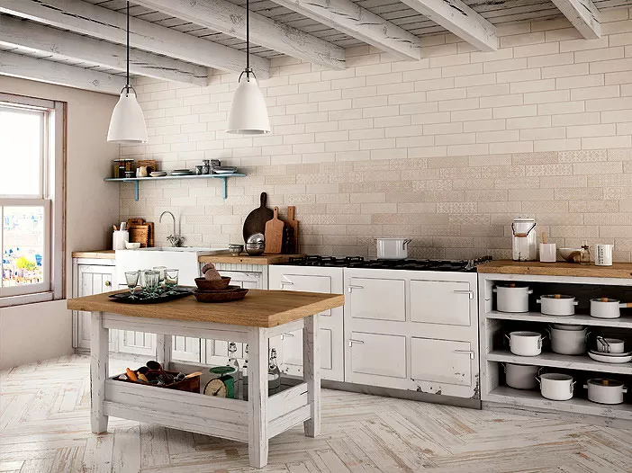 Керамогранит Rev. Deco Bricktrend White 8.15x33.15