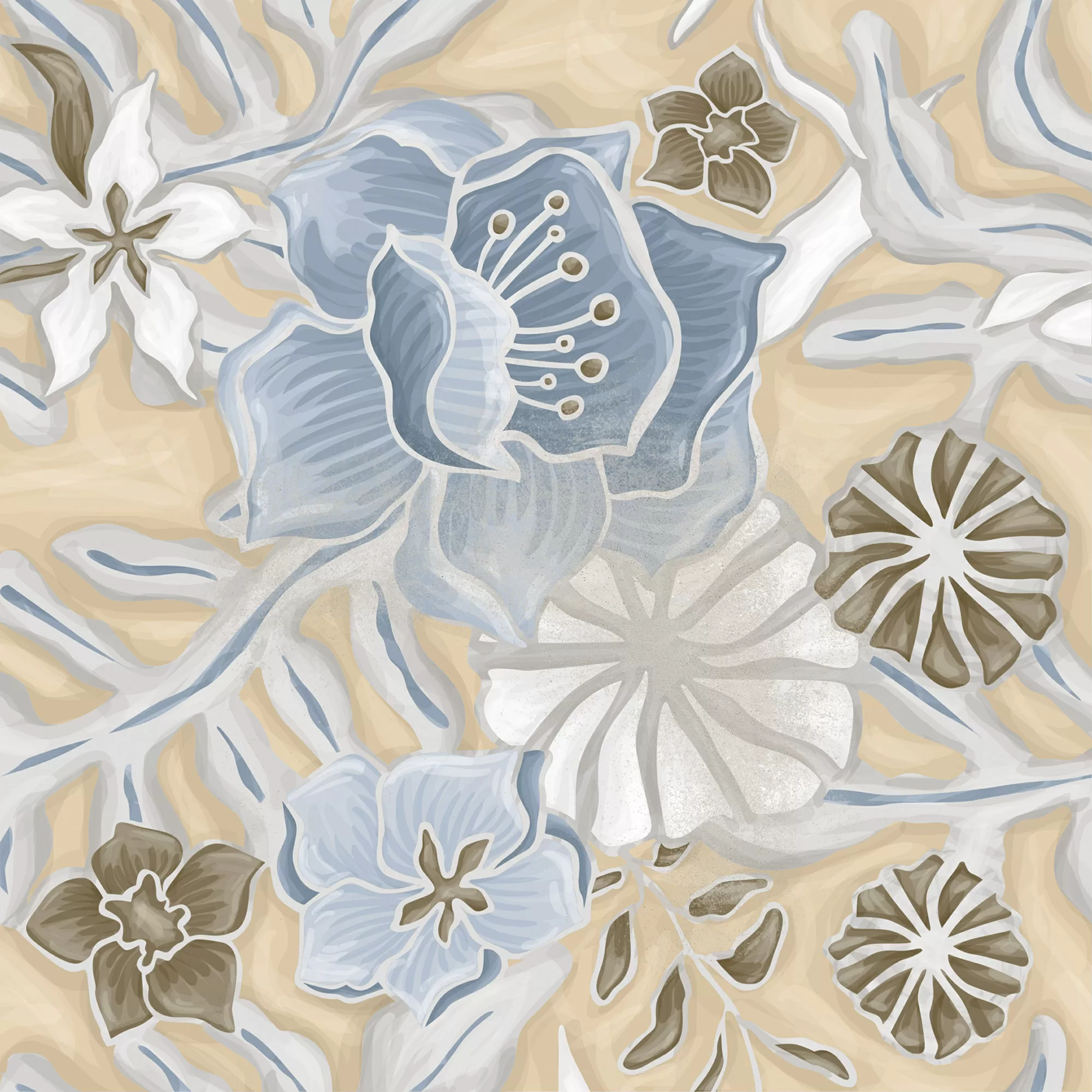 Керамогранит Flore Gris 20x20 (микс)