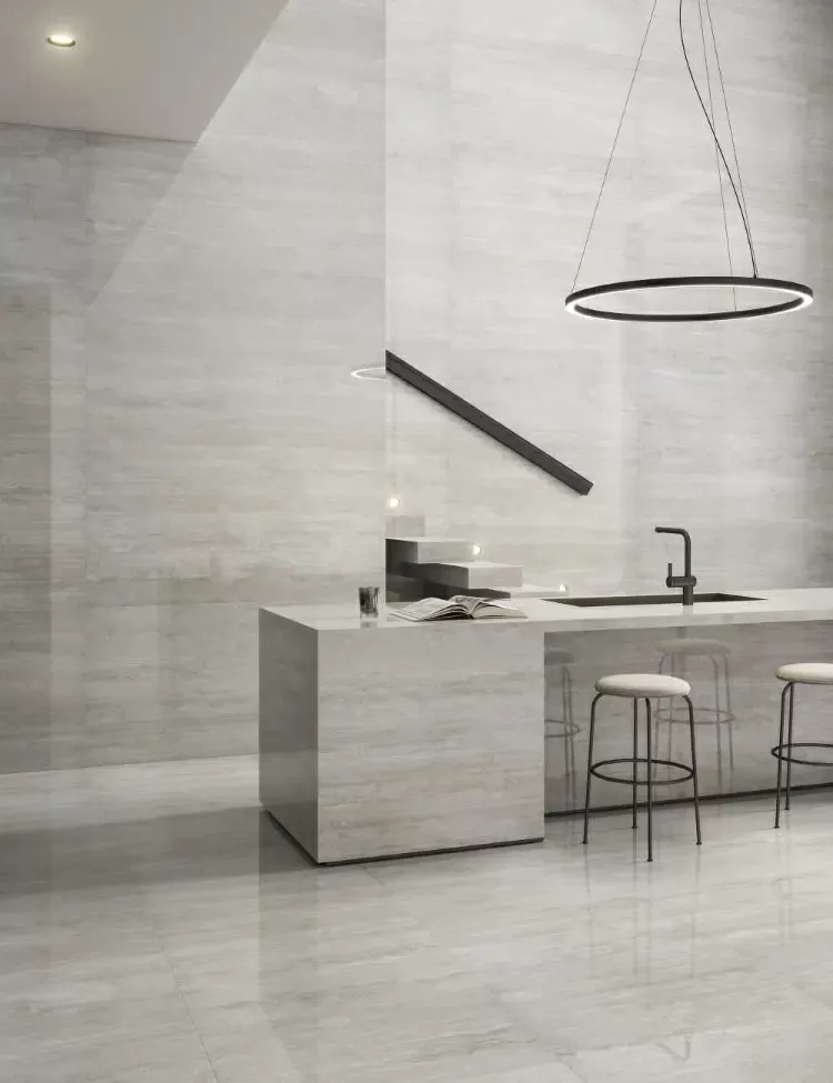 Керамогранит OZ36 Prestigio Travertino Bianco Soft R 60x120