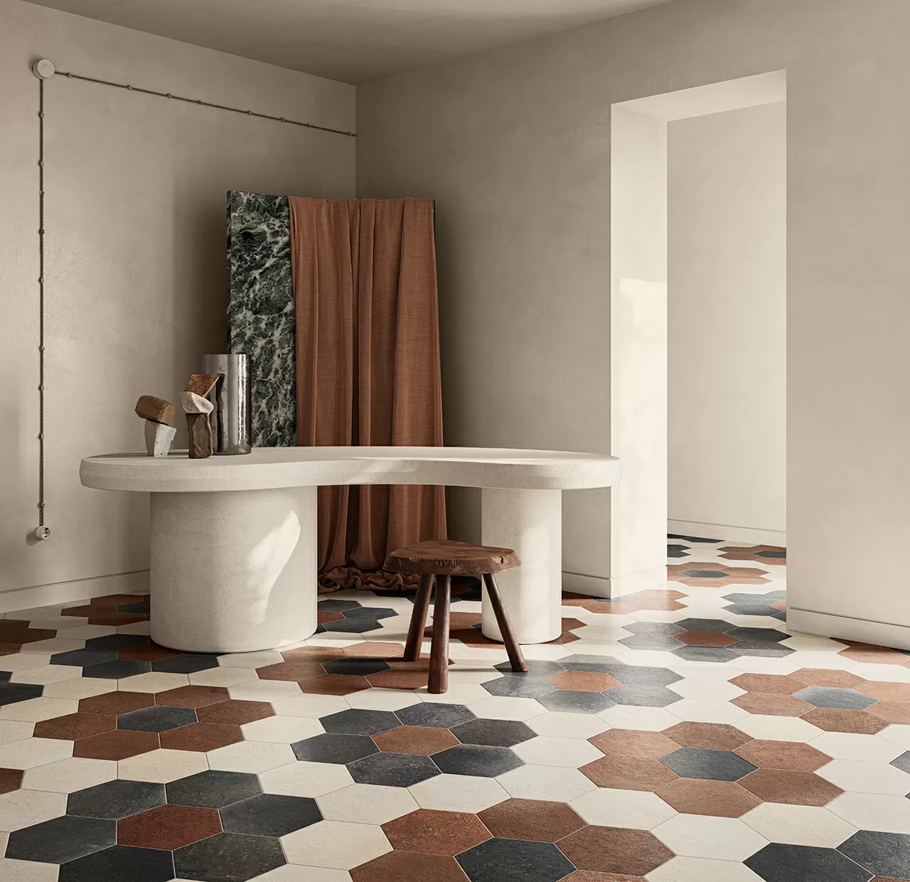 Керамогранит 1086529 Italica Modulare 39 Terra Mista (комплект 2шт 20x20, 1шт 20x40, 2шт 40x40, 1шт 40x60,8)