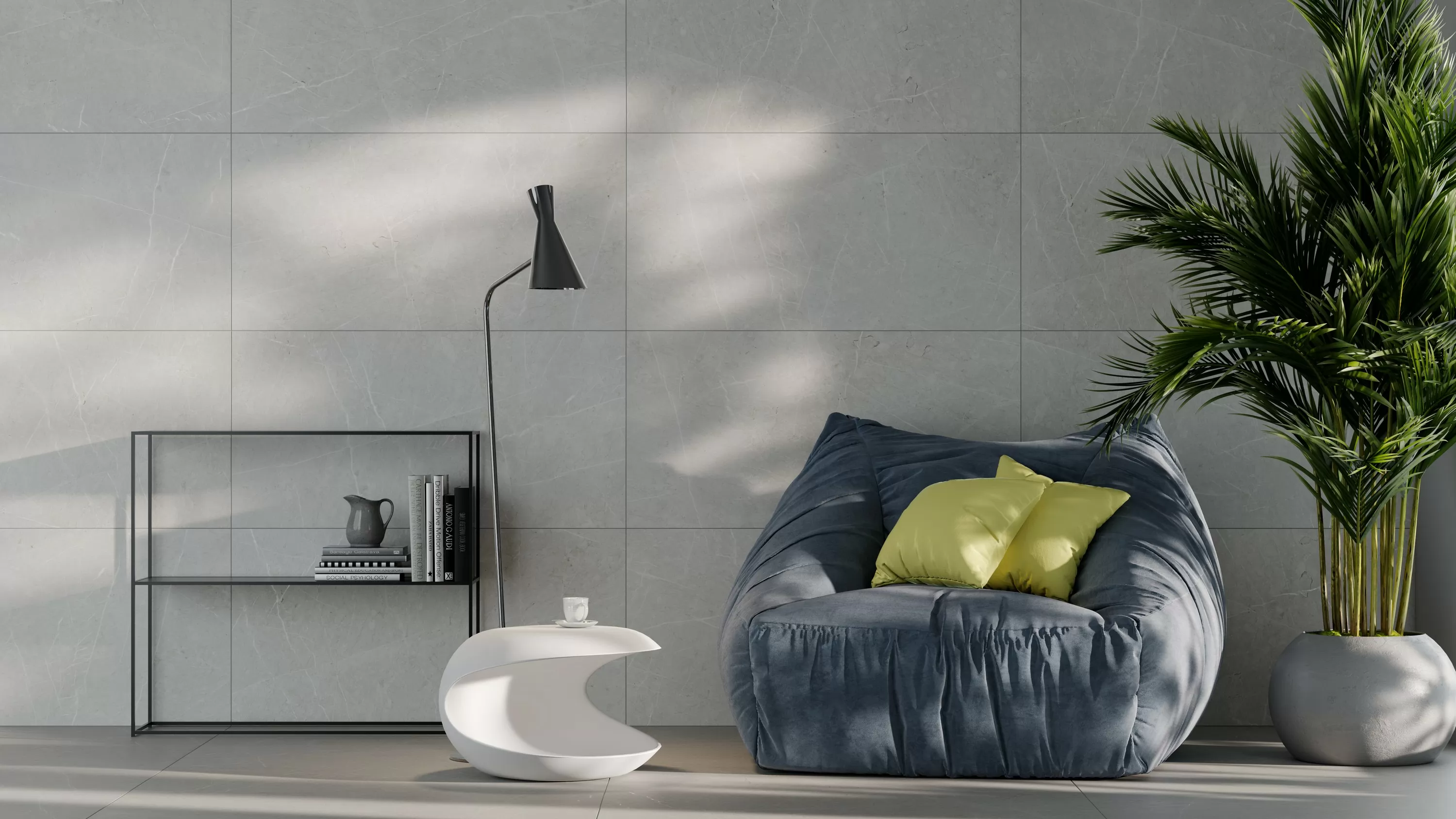 Керамогранит K-2201/MR/p01 Skala White 76х600x9