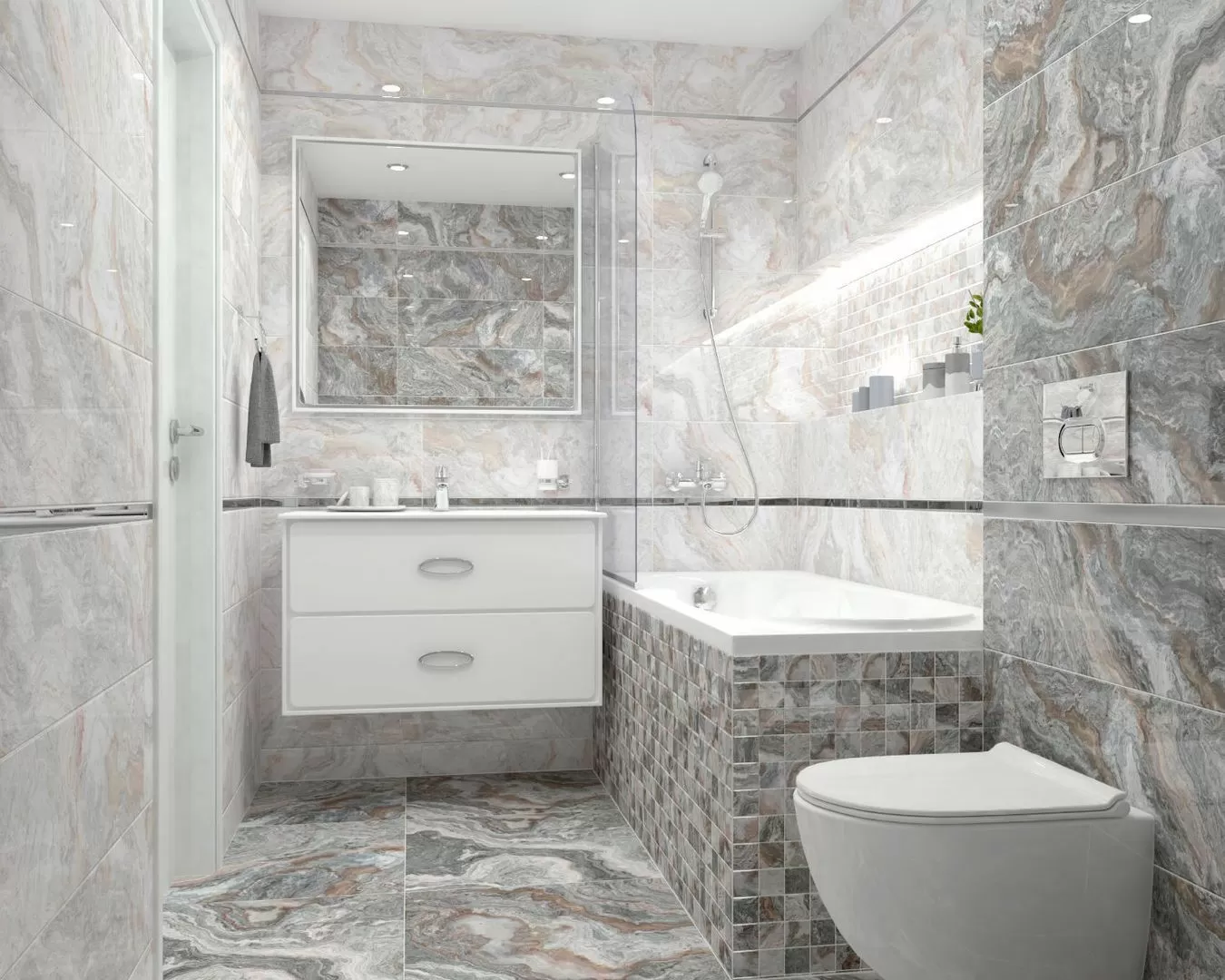 Мозаика Мозаика Gray серый 30х30