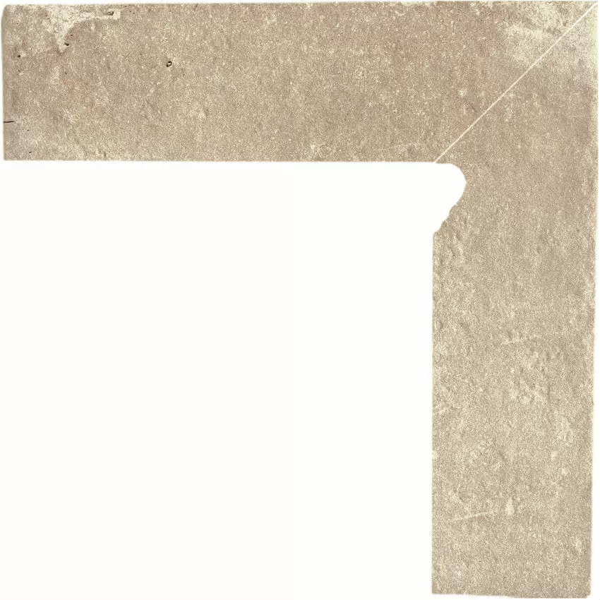 Клинкерная плитка Scandiano Beige Цоколь правый структурный 2-х элем. 30х8,1