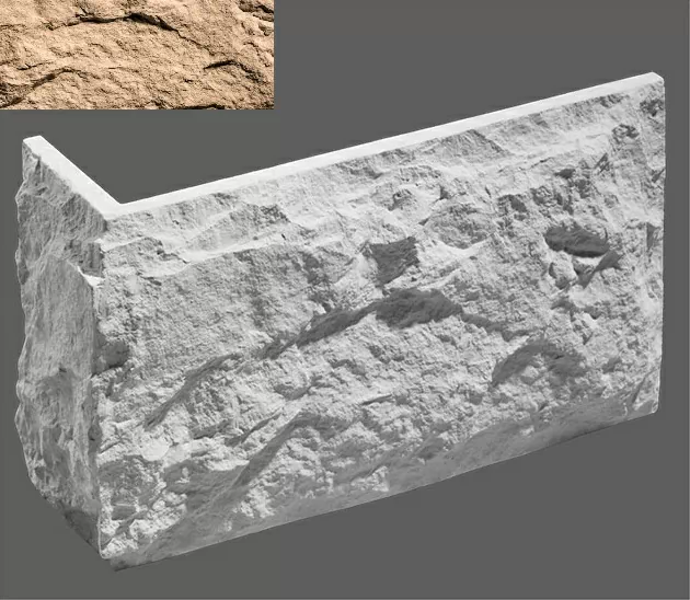 Искусственный камень Угловой элемент Бретань 933 33,5/10x20x2.5