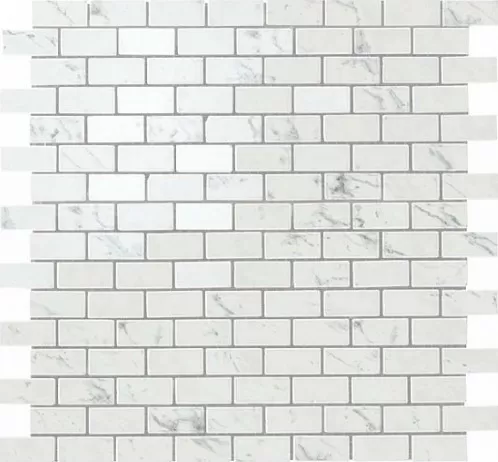 Мозаика AS34 Marvel Carrara Pure Mosaico Lappato Burattato 29.8x29.8
