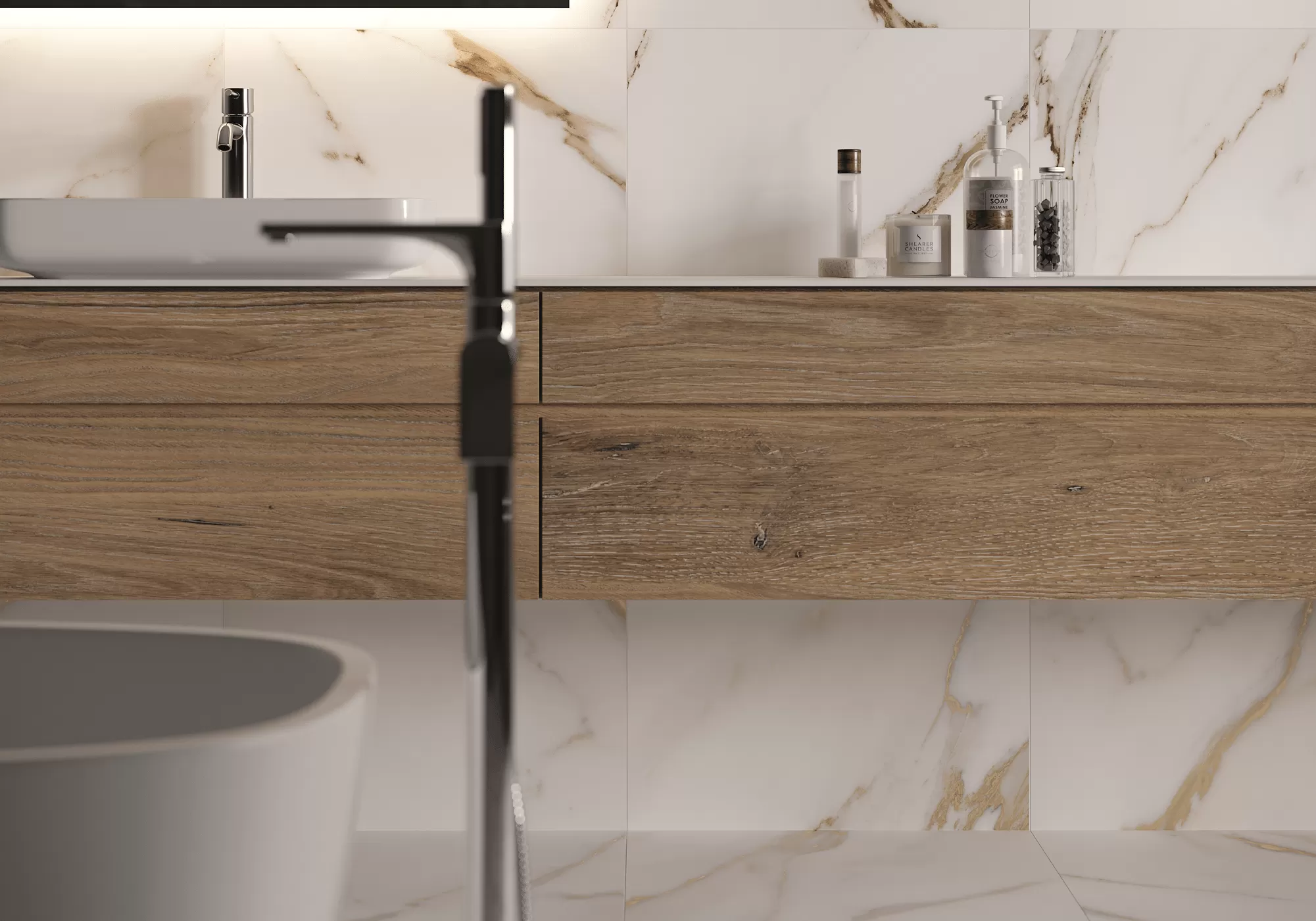 Керамогранит Deco Calacatta Gold 45x90