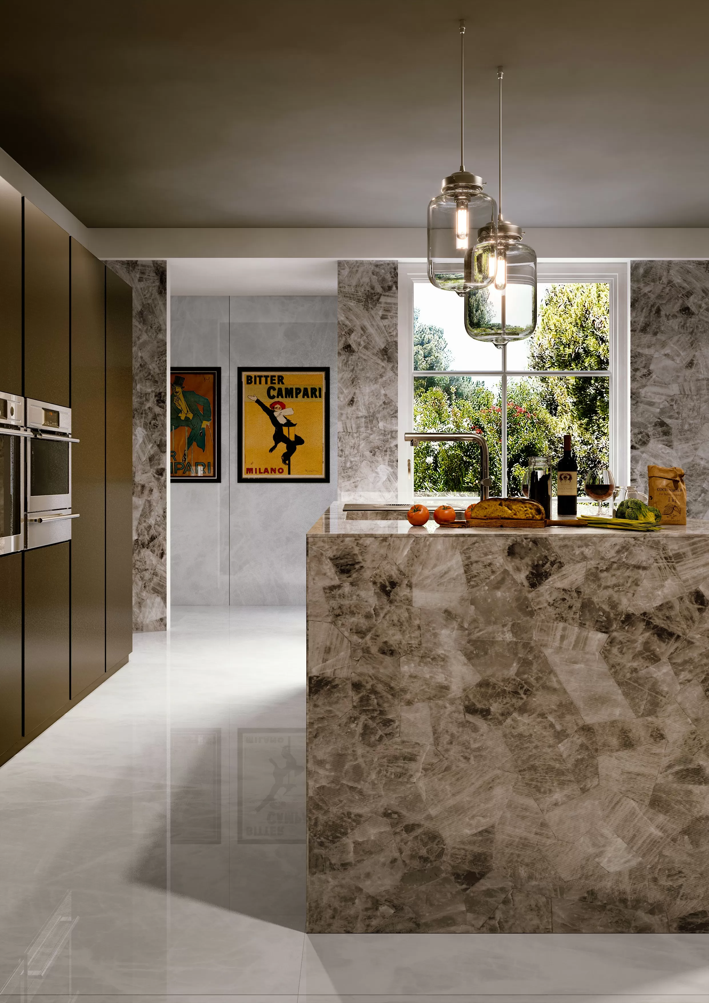 Керамогранит Onice Bianco Lucido 6mm 60x120