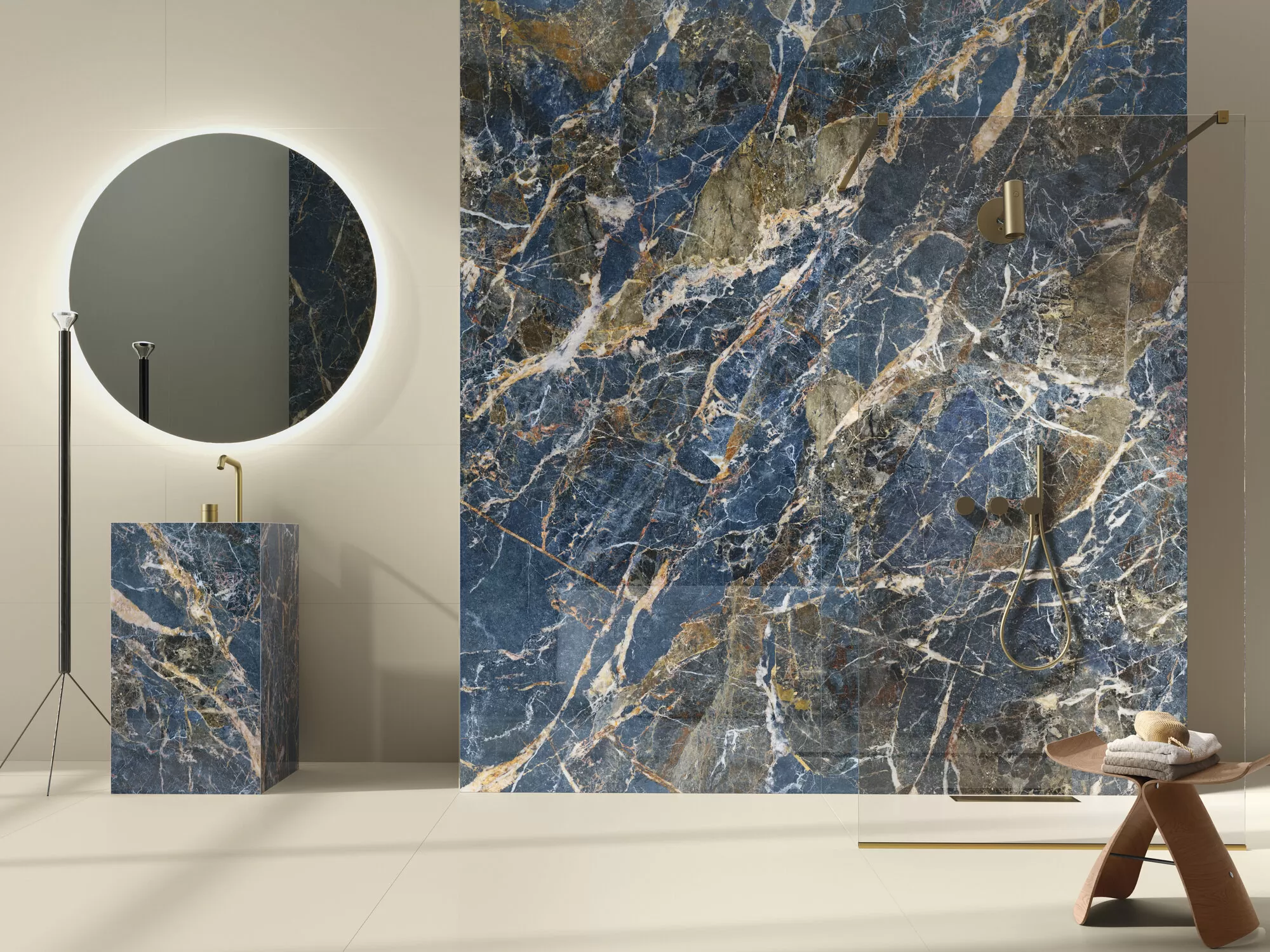 Керамогранит A039588 Icaro Blue Marble Pol Rect 120x280