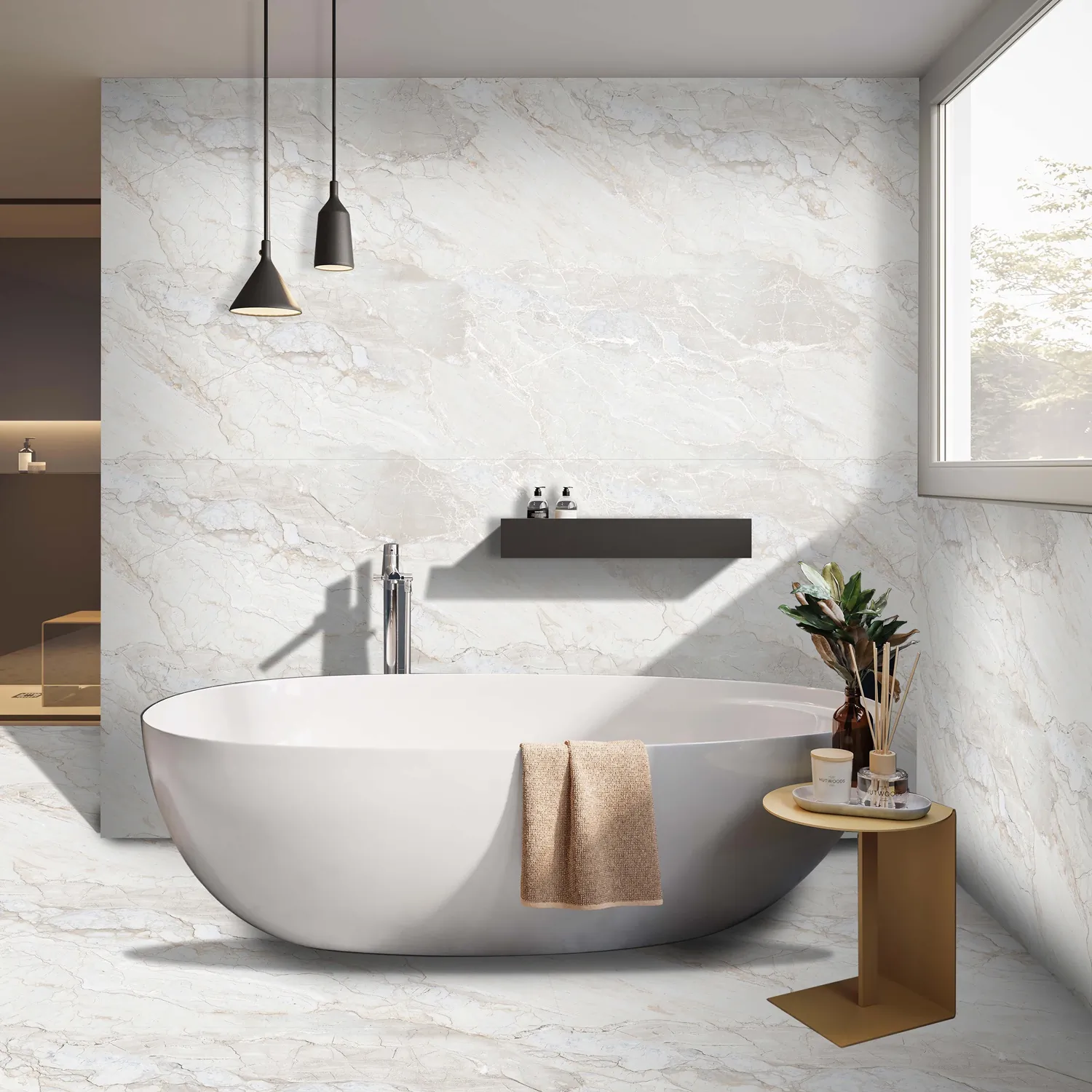 Керамогранит RS Gravel White Carving 60x120