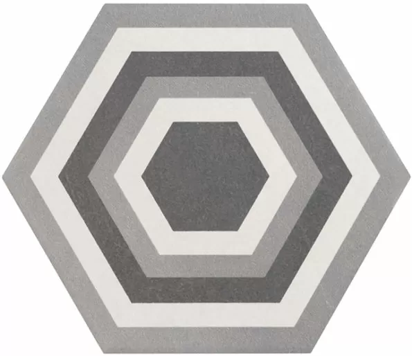 Керамогранит 21357 Hexatile Harmony B&W 17,5x20