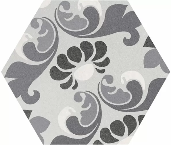 Керамогранит 21357 Hexatile Harmony B&W 17,5x20