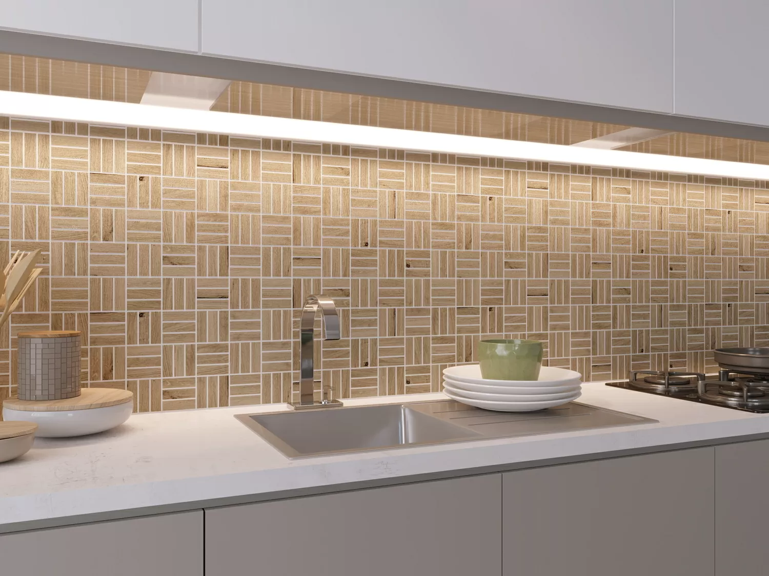 Керамогранит C-WS4O522D Woodhouse светло-серый 29,7х59,8