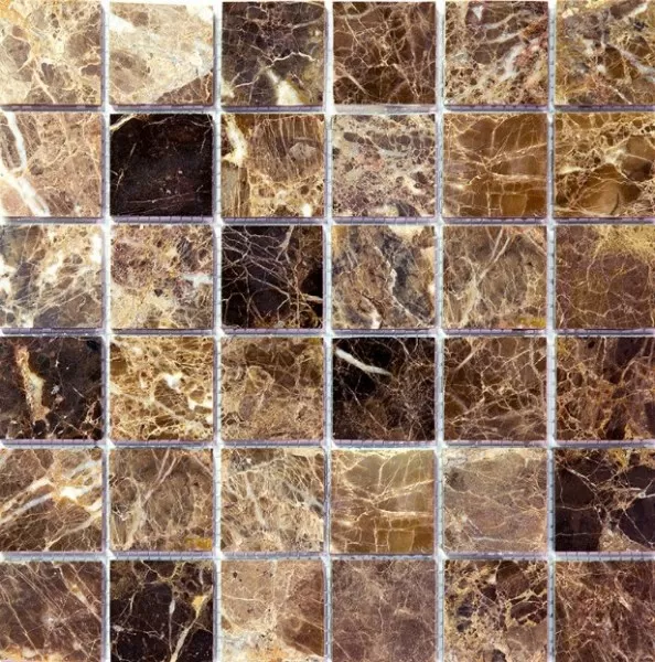 Мозаика 7M022-48P (Emperador Dark) мозаика Мрамор 48х48 305х305