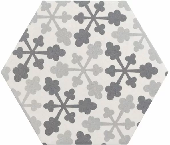 Керамогранит 21357 Hexatile Harmony B&W 17,5x20