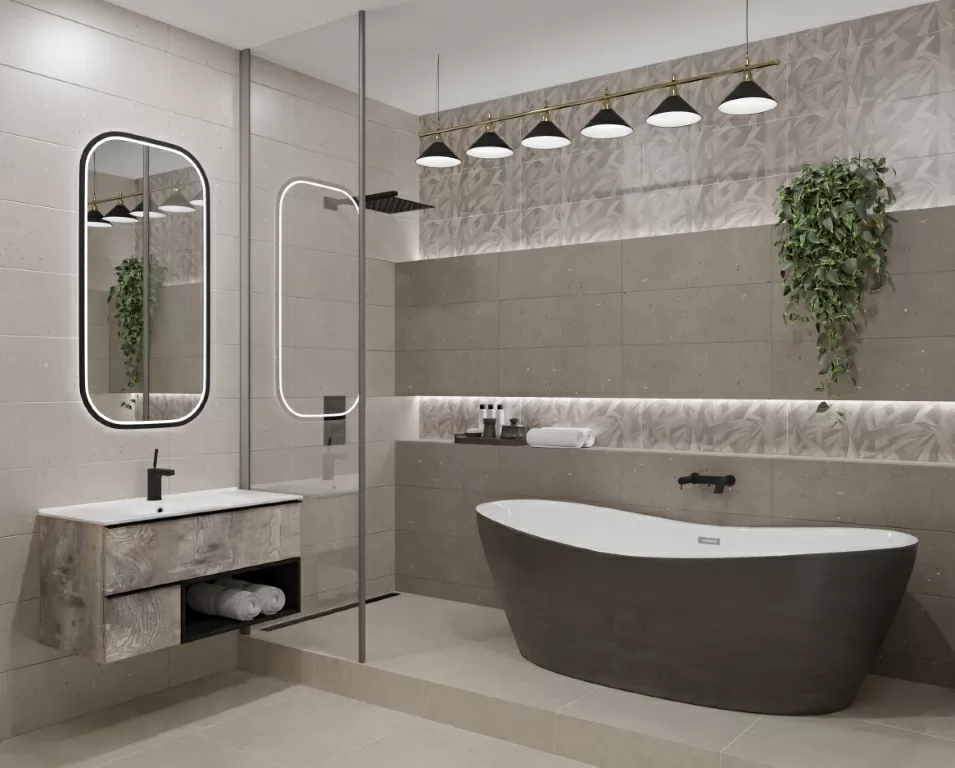 Плитка Limestone Leaves Crema 24.2x70