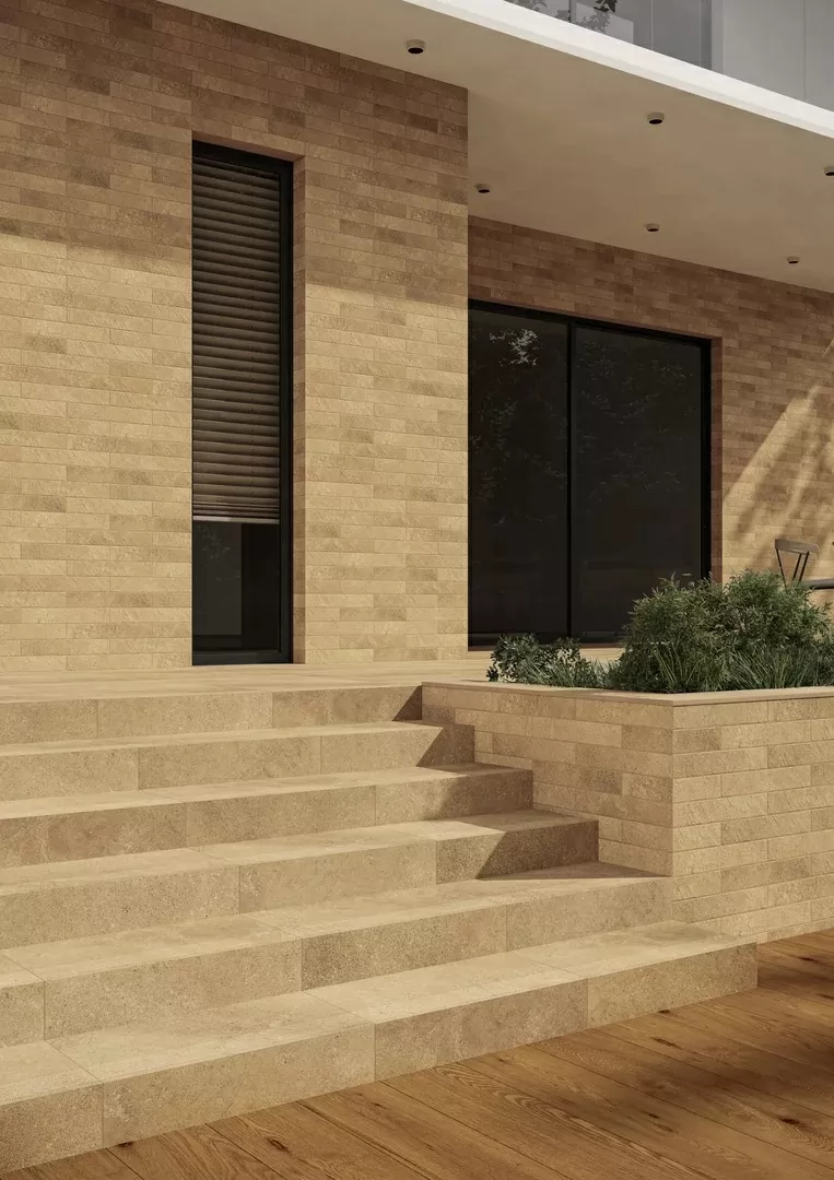 Клинкерная плитка Eremite Sand Stopnica Prosta Struktura Mat 30x60