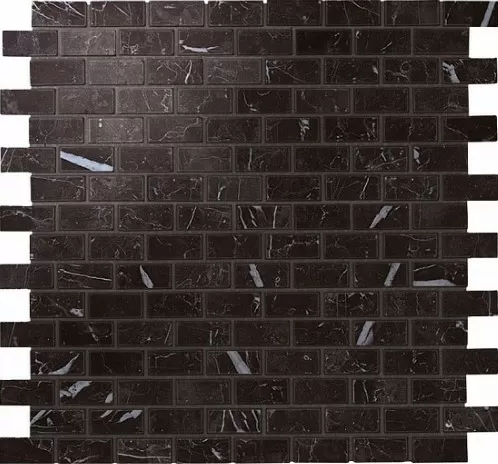 Мозаика AS35 Marvel Nero Marquina Mosaico Lappato Burattato 29.8x29.8