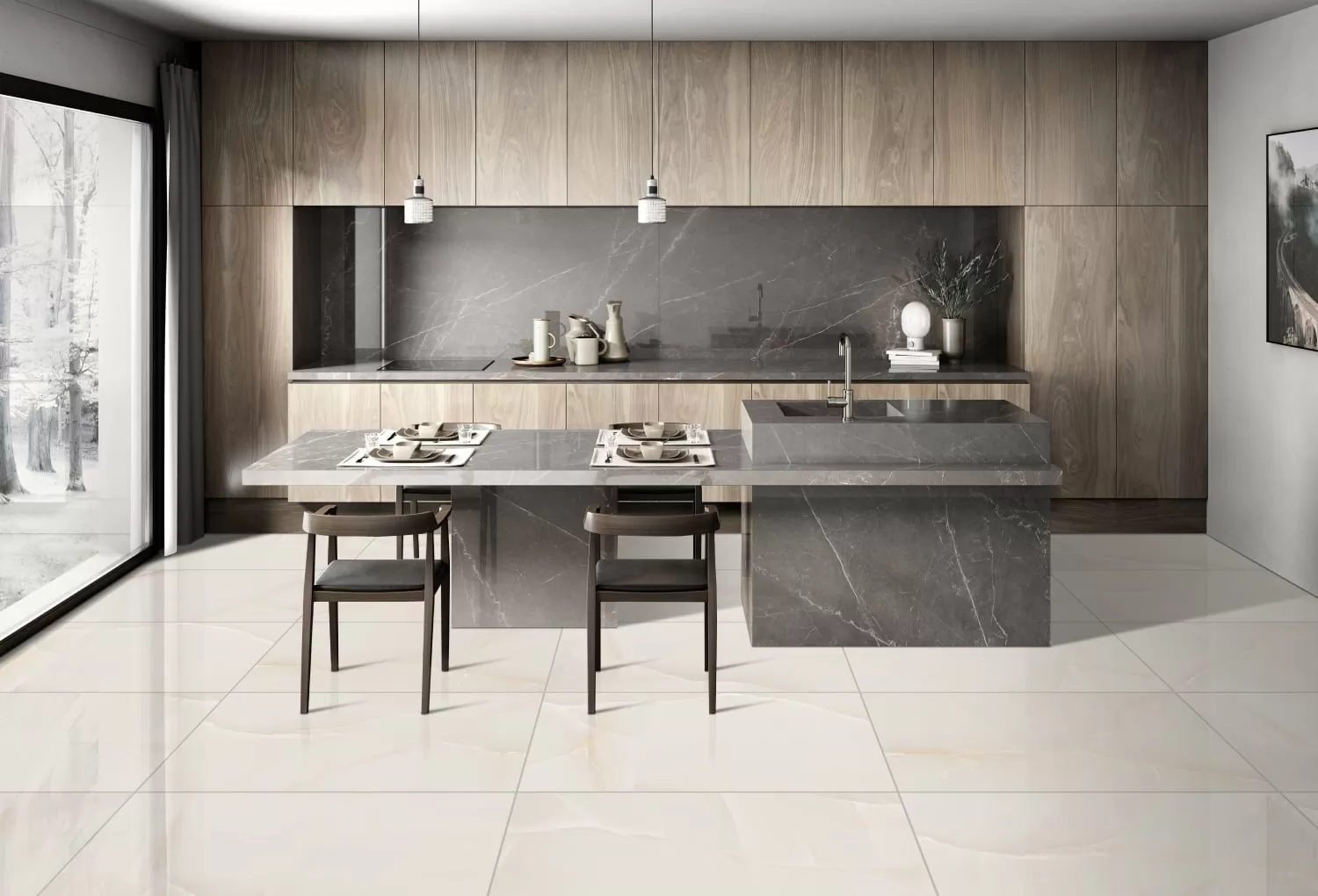 Керамогранит Onyx Lobos White Polished  60x120