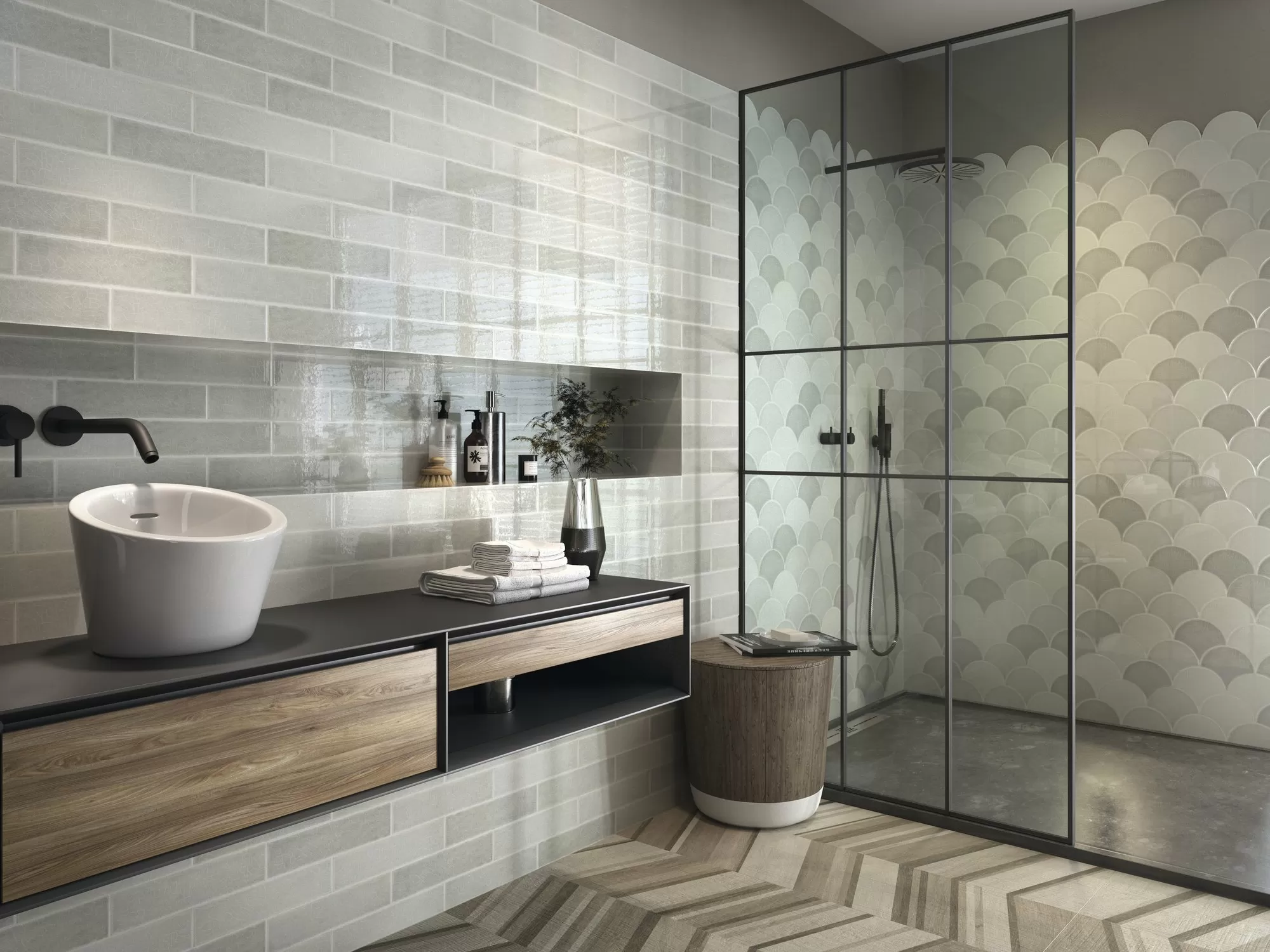 Плитка A032398 Escamas Dynamic Neutro 15,5х17