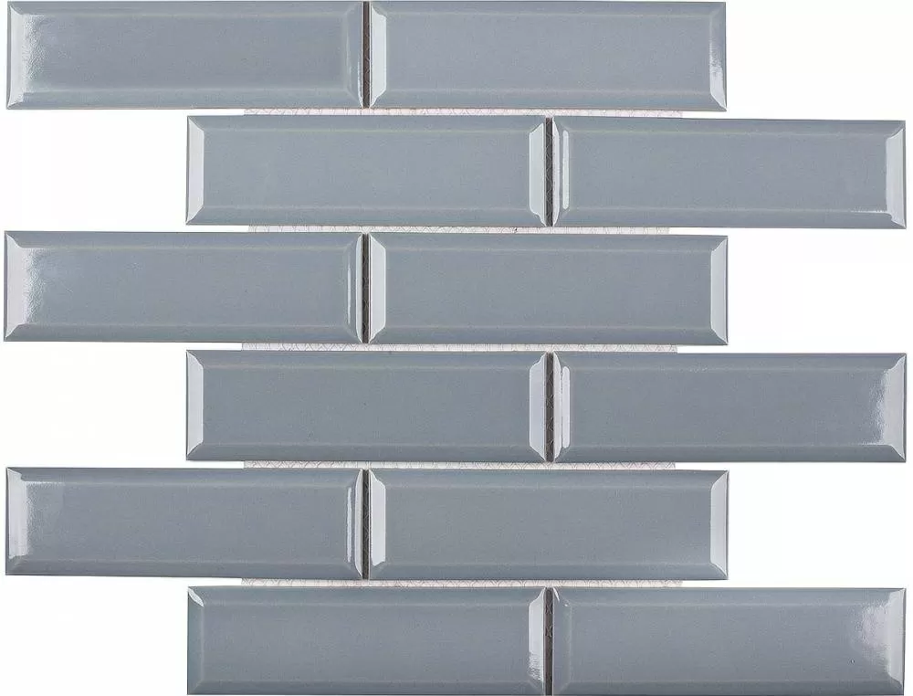 Мозаика KM41843 Metro Bluish-Grey Glossy 4.5х14.5 28.7х29.5х6.5