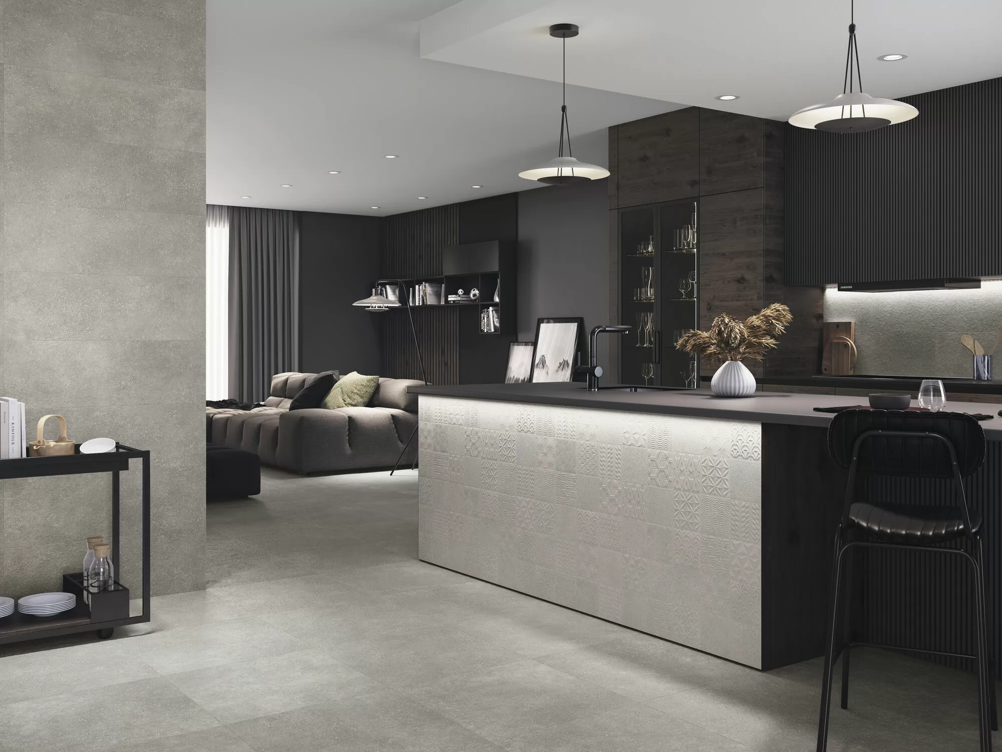 Плитка Asphalt Grit Rect 40x120