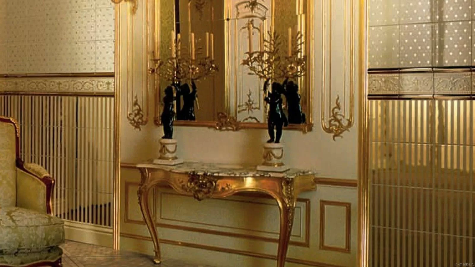 Плитка RGG03-02 RIGA GRANDE ORO SU CREMA 20x20