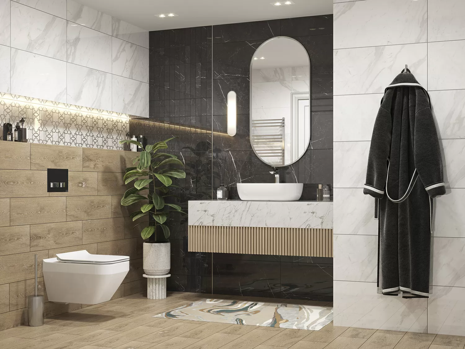 Плитка RSL231 Royal Stone черная 29,8x59,8
