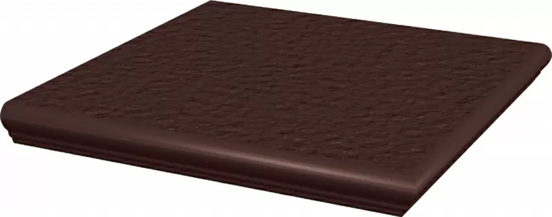 Клинкерная плитка Natural Brown Duro Ступень наружная с капиносом 33х33