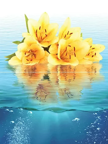 Плитка P2-2 Ocean flowers P2-2D240 Панно из 2-х плиток 30х40