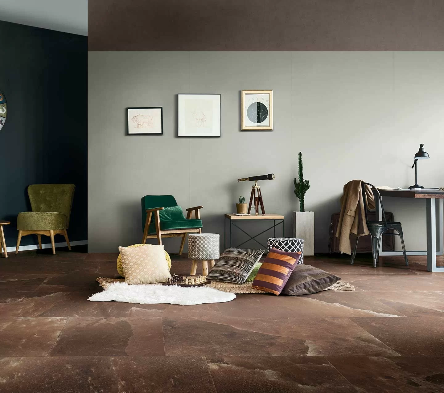 Керамогранит 766910 Rock Salt Maui Green Nat Ret 6mm 120x240