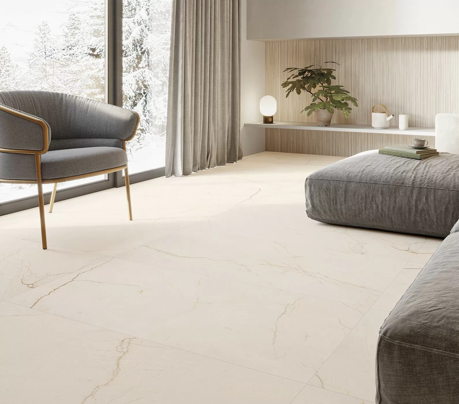 Керамогранит Crema Avorio 45x90