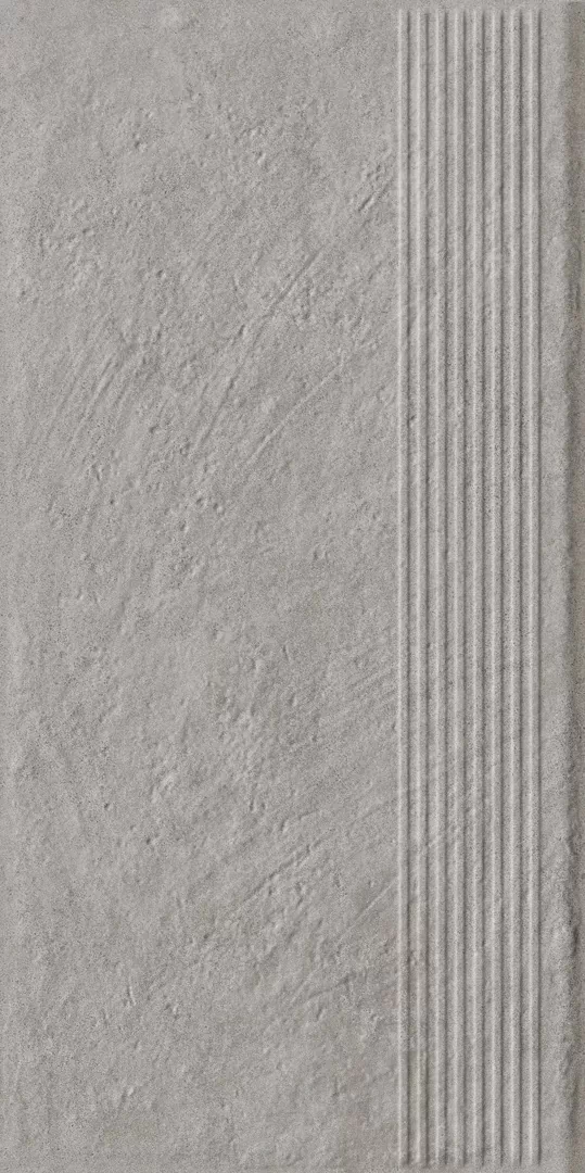 Клинкерная плитка Carrizo Grey Stopnica Prosta Struktura Mat 30x60