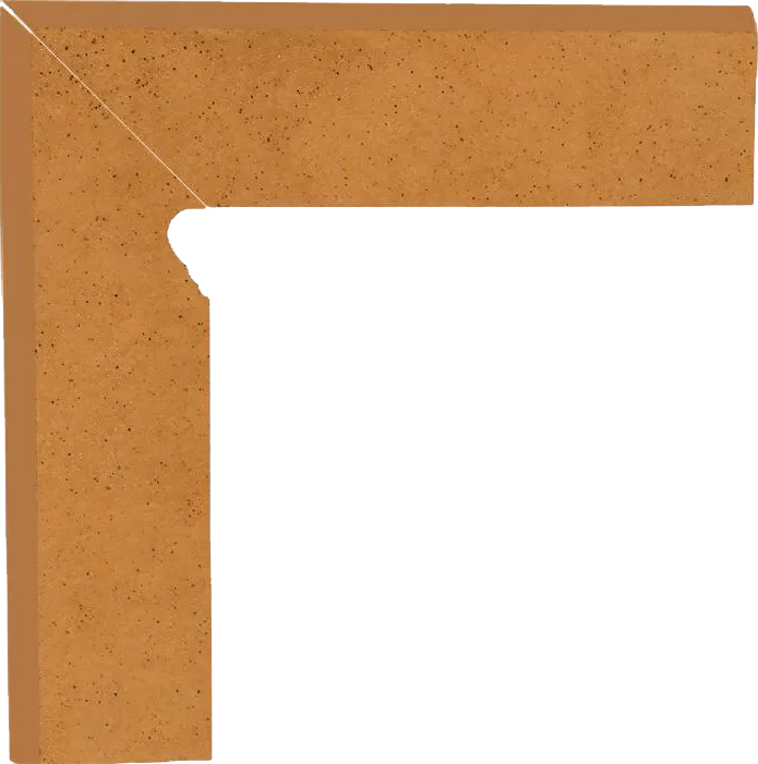 Клинкерная плитка Aquarius Beige Цоколь левый (B+A) 30х8,1
