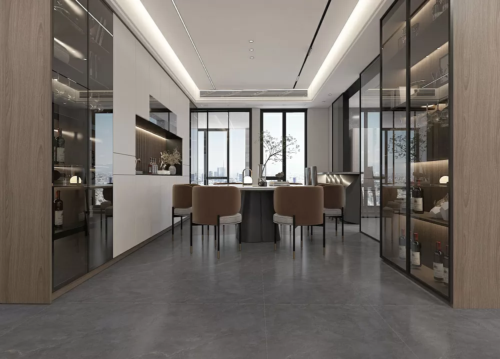 Керамогранит BHW-0024 Cateye Dark Grey Grains Soft-Polished Mould 600x1200x10