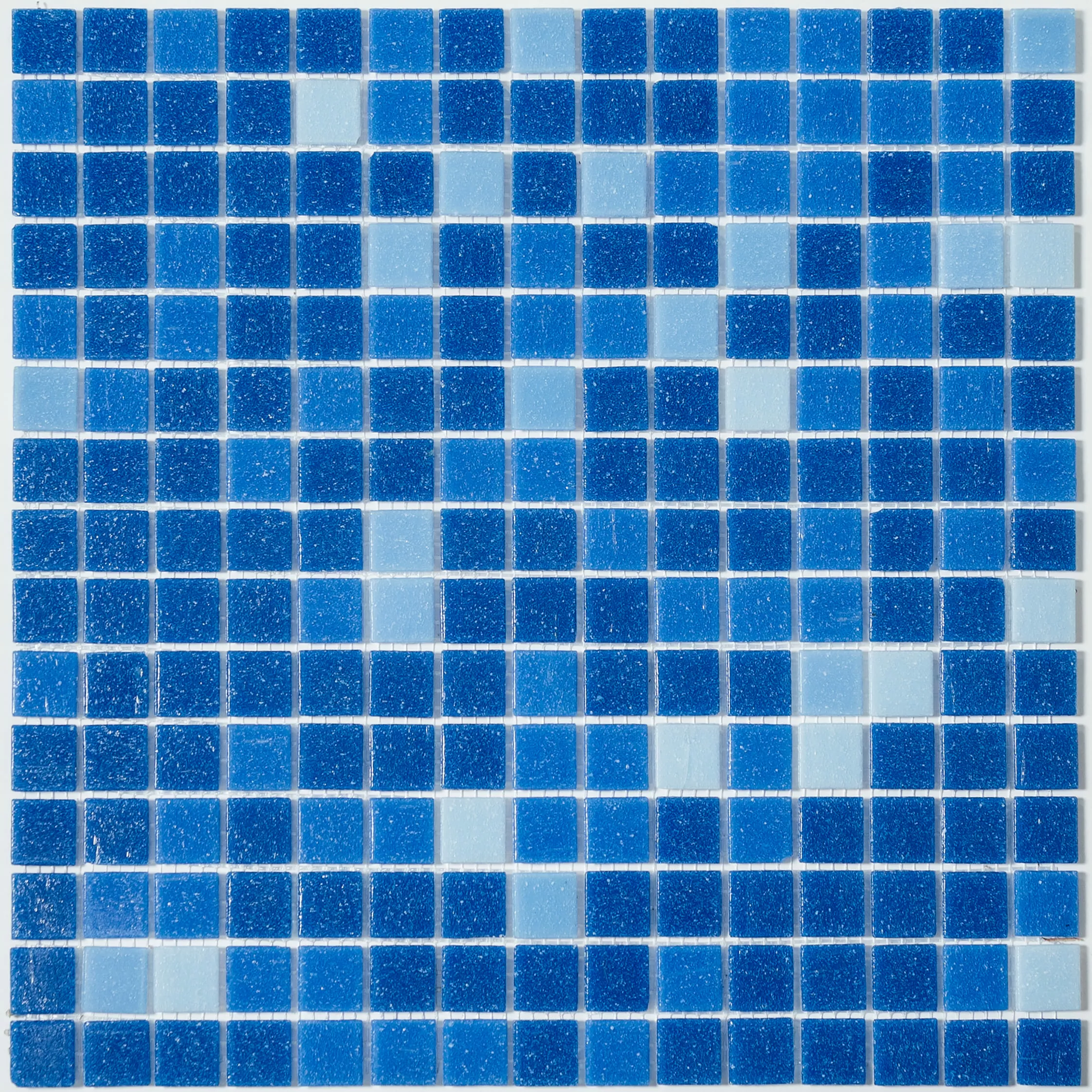 Мозаика MIX21 стекло синий (сетка) 20x20x4 327x327