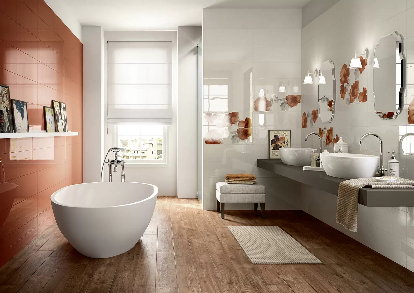 Плитка MLEP Colourline Ivory/Taupe/Orange Decoro 22x66.2