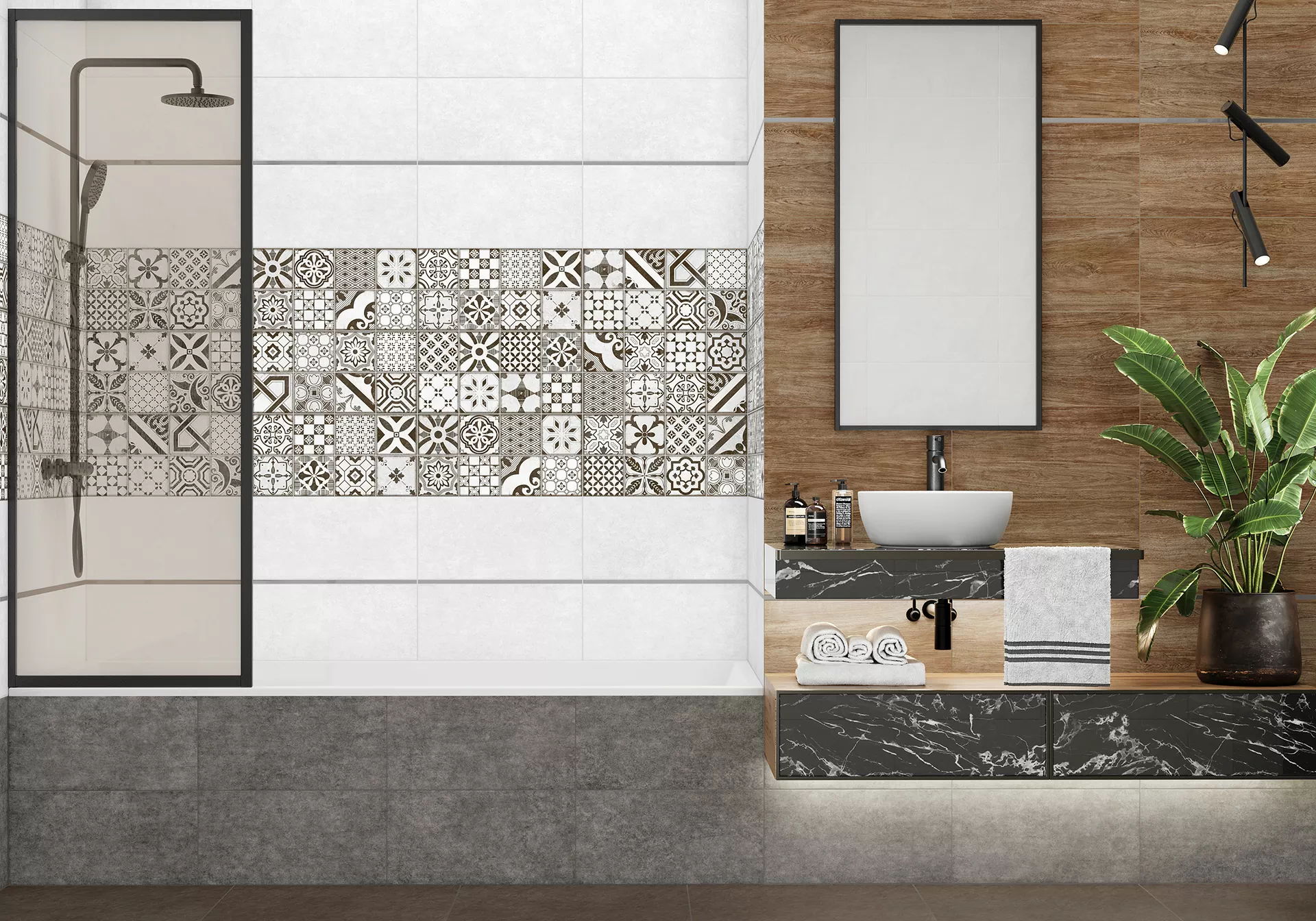 Плитка TWU2550BOH40 Boho рельефная 249x500x8