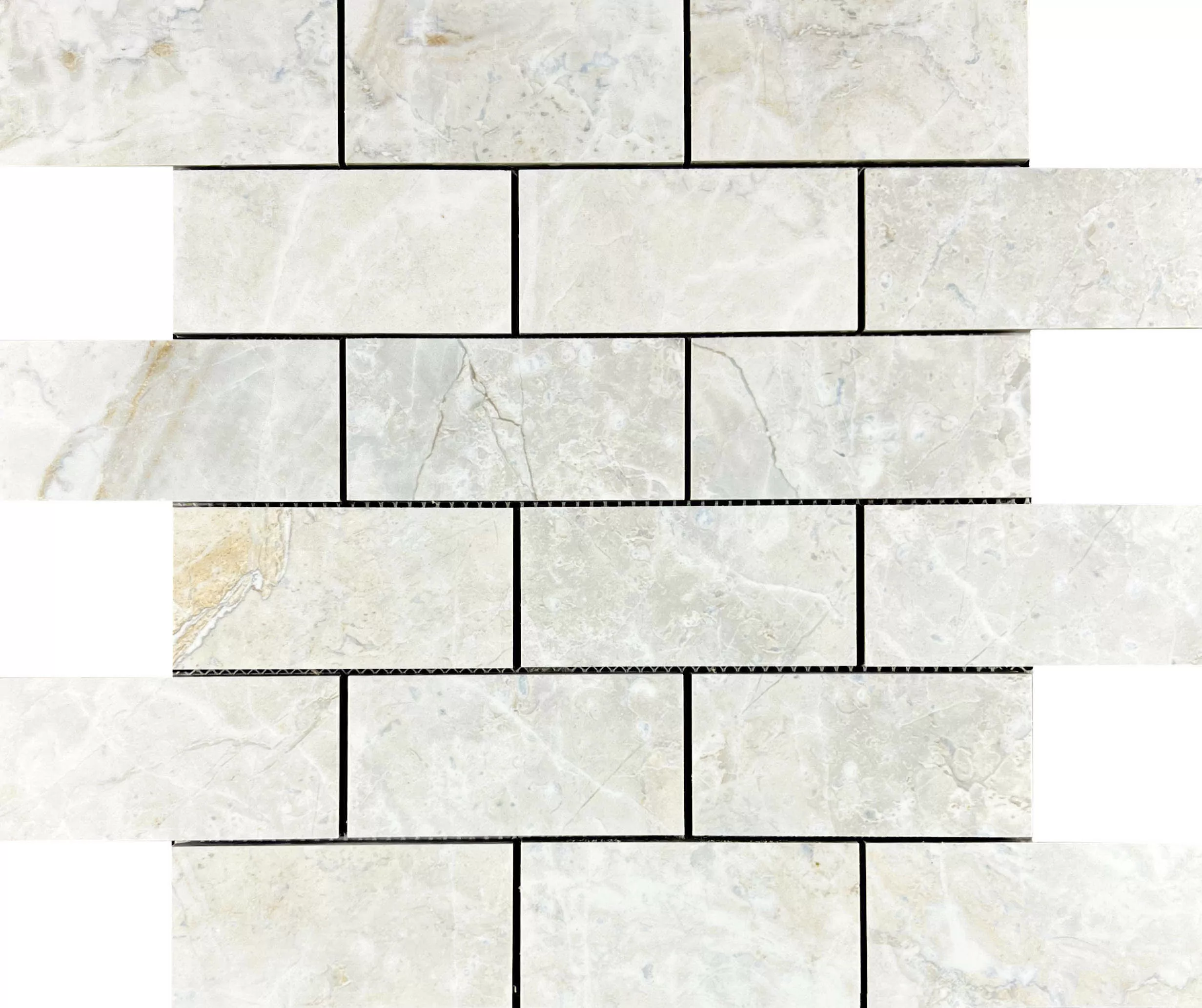 Мозаика Mosaic Lumix White Brick Bone 346x297
