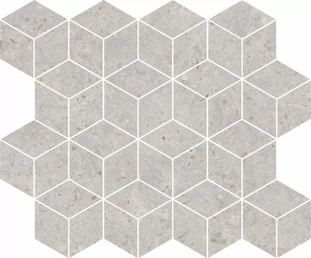Мозаика T017/14053 Декор Риккарди мозаичный серый светлый матовый 45x37,5